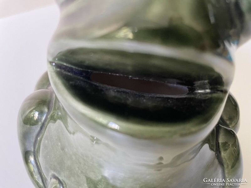 Zsolnay glazed frog bush