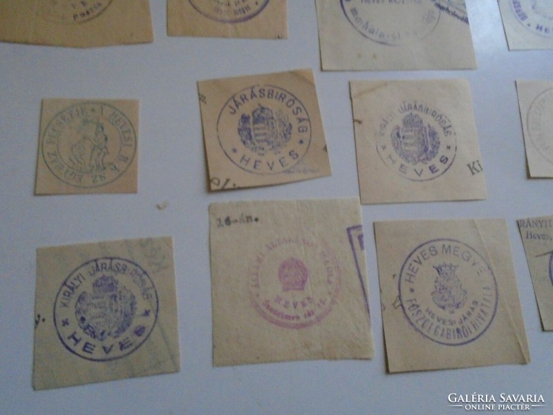D202288 Régi bélyegző-lenyomatok HEVES - 24 db  1900-1950's