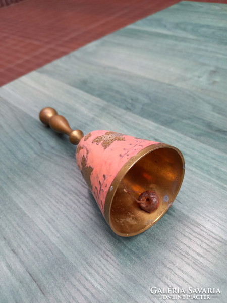 Beautiful old enameled copper bell i. (17X6.1cm)