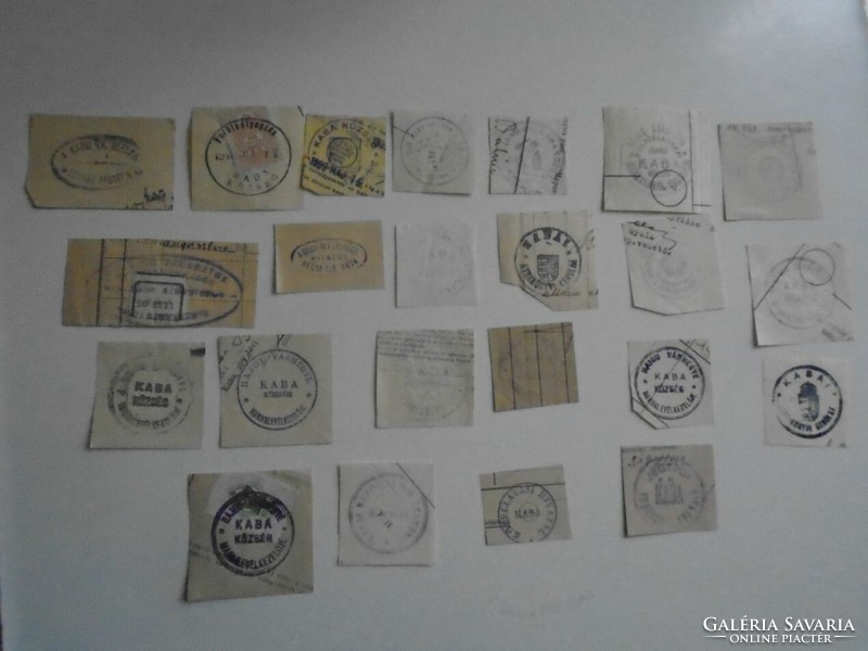 D202316 kaba old stamp impressions - 21 pcs approx. 1900-1950's