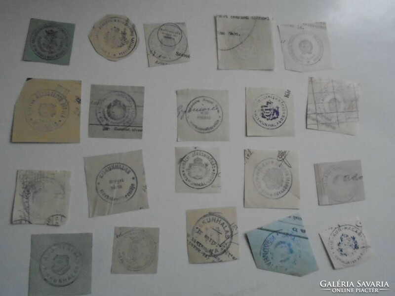D202302 old stamp impressions from Kiskunhalas - 20 pcs approx. 1900-1950's