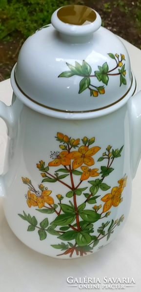 Bavaria winterling 3-piece tea-coffee herb porcelain set, jug, pouring pot and sugar bowl