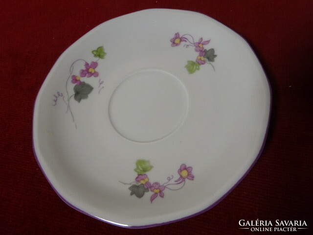 Kahla German porcelain tea cup coaster, purple border. Jokai.