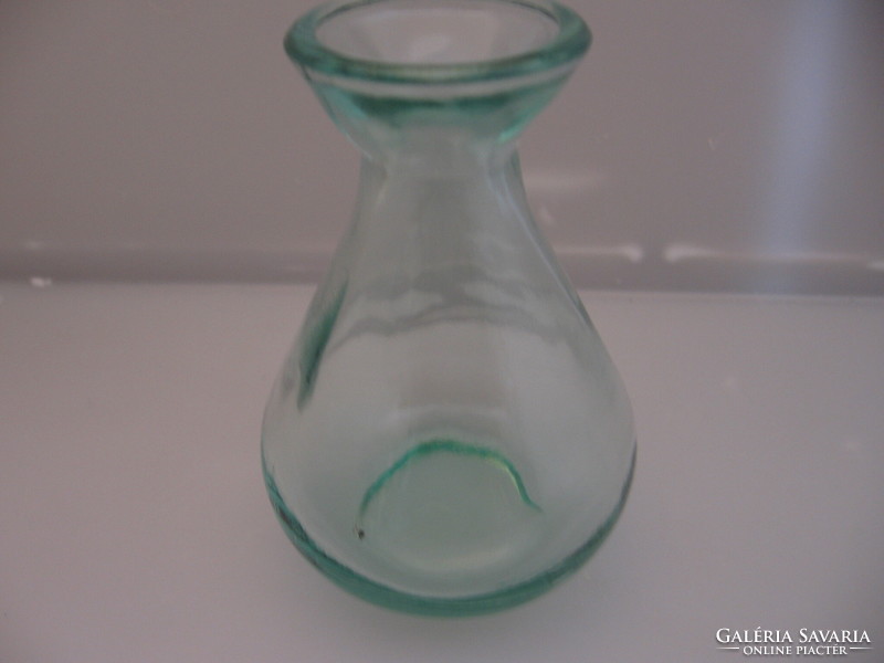 Kis türkiz üveg váza , kiöntő