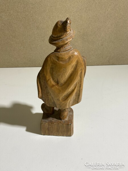 Wooden statue, night guard, antique. 12 cm high. 4849