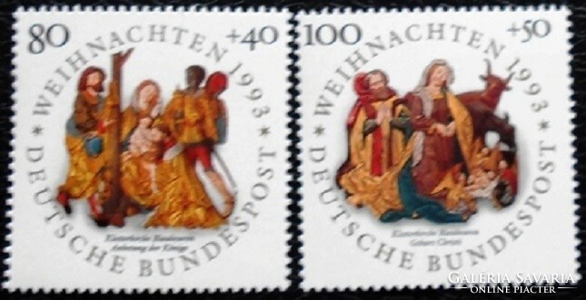 N1707-8 / Germany 1993 Christmas stamp series postal clear
