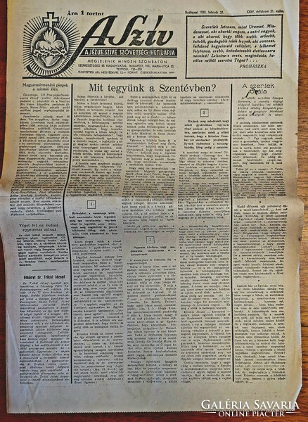 A Szív .Keresztény hetilap . 1950 febr.25.