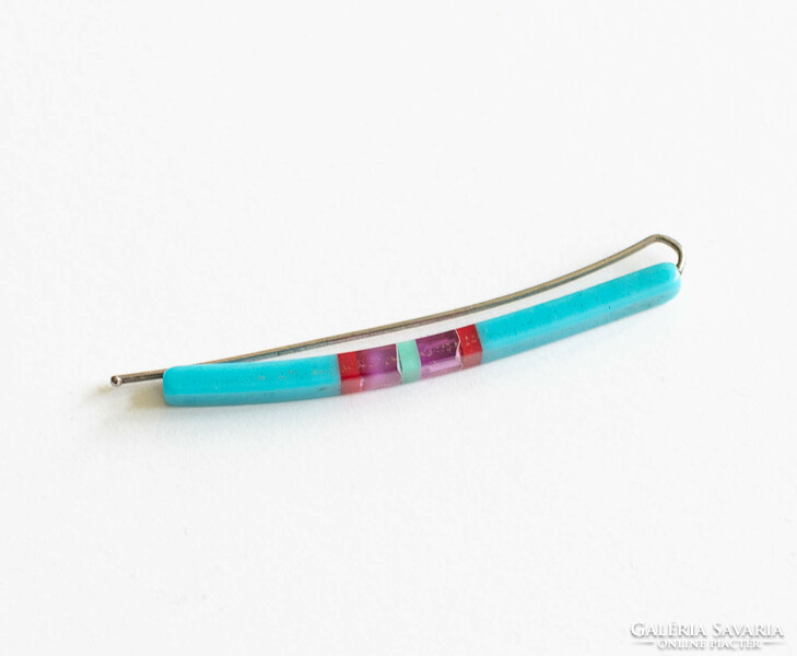 Bakelite/plastic tie clip or hairpin/hairpin