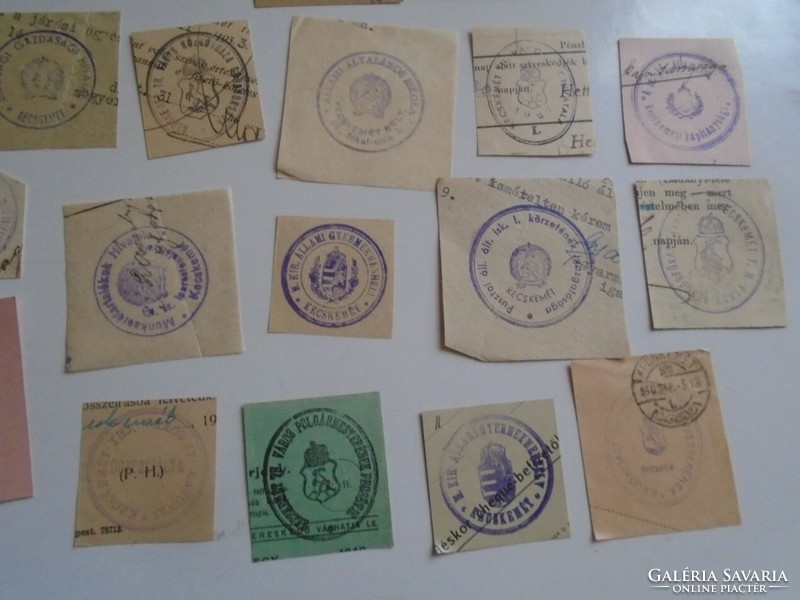 D202301 KECSKEMÉT  régi bélyegző-lenyomatok   -  37 db  kb 1900-1950's