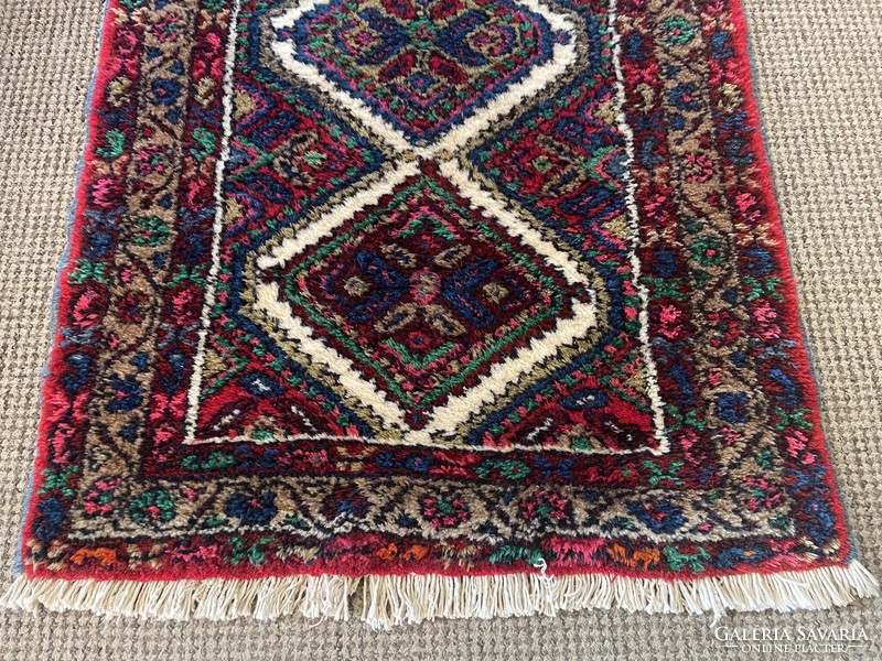 Hand-knotted Hamadan Persian rug, 296*77 cm