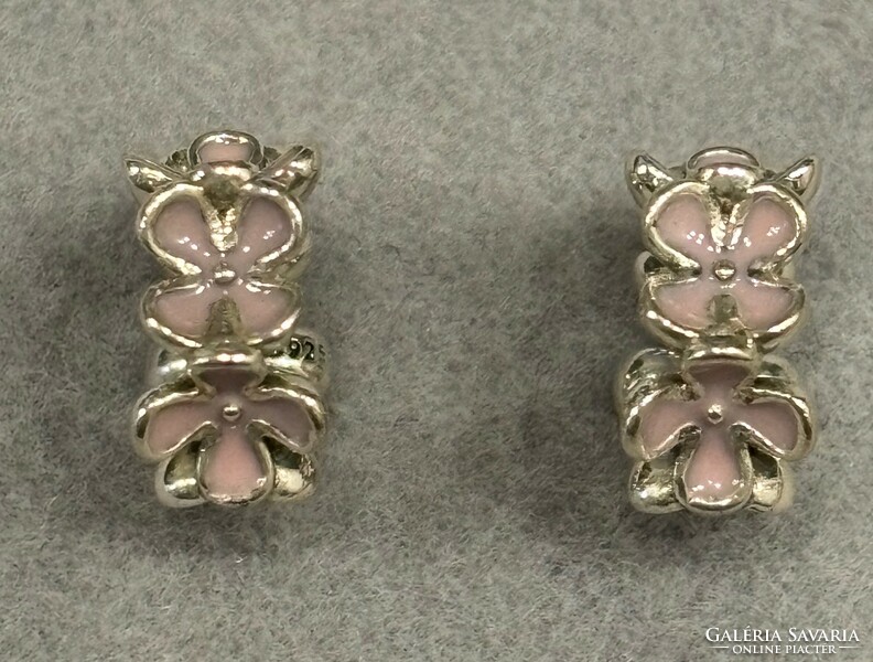 Pink flowers spacer, charm