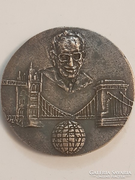 Nemzetközi Bálint Centenáriumi Kongresszus kétoldalas bronz emlékérem 1896 - 1996 Budapest