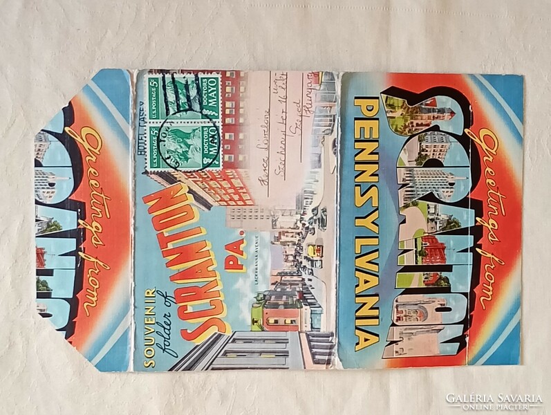 Leporello letter postcard postcard greetings from pennsylvania scranton usa