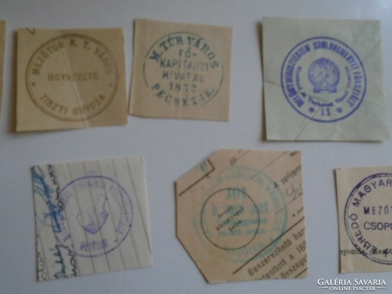 D202321  Mezőtúr  régi bélyegző-lenyomatok   - 63 db  kb 1900-1950's