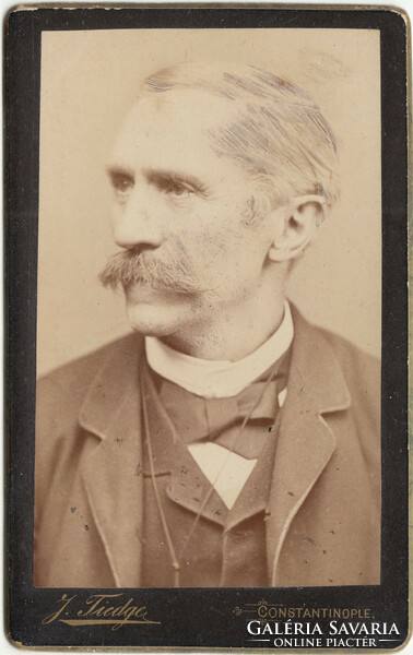 Self-portrait of the photographer János Tiedge (1819-1888) in his old age, approx. 1888