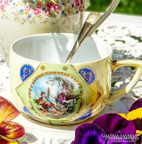Mitológiai jelenetes porcelán teás csésze