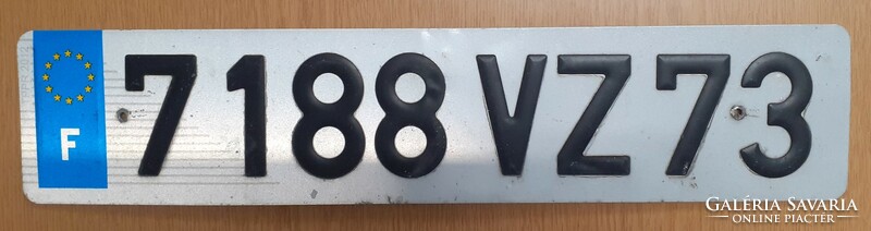 French license plate number plate 7188 vz73 France 2.