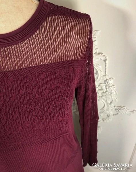 Next size 42 knitted aubergine purple dress