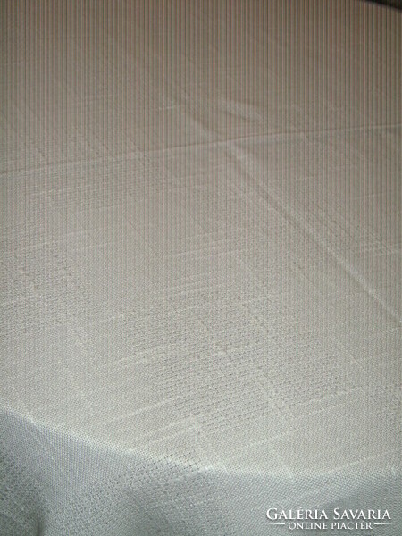 Beautiful pastel floral patterned tablecloth with a lace edge