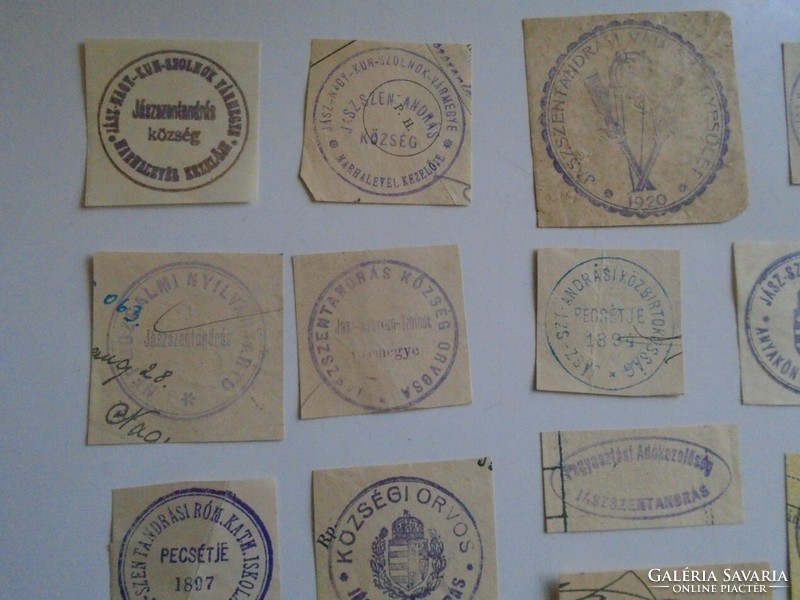 D202313 JÁSZLADÁNY  régi bélyegző-lenyomatok   - 25+ db  kb 1900-1950's