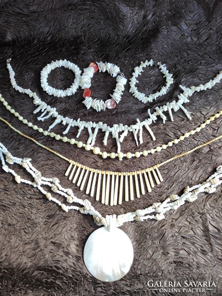 Original shell and bone imitation retro bijou necklace package