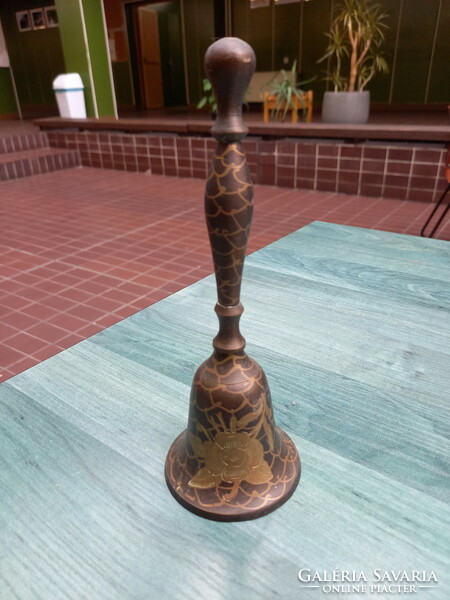 Interesting old copper bell (20.5x7.5 cm)