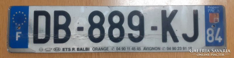 French license plate number plate db-889-kj France 2.