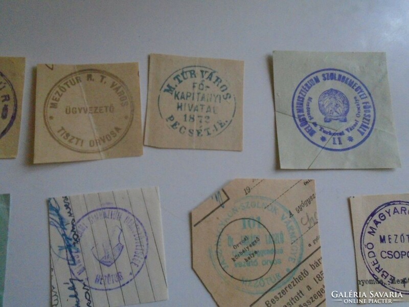 D202321  Mezőtúr  régi bélyegző-lenyomatok   - 63 db  kb 1900-1950's