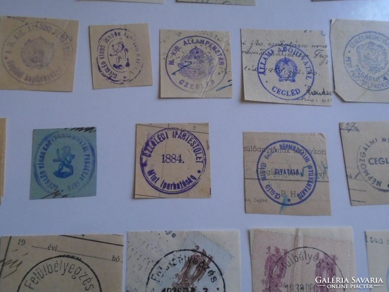 D202293 Cegléd  régi bélyegző-lenyomatok   - 30 db  kb 1900-1950's