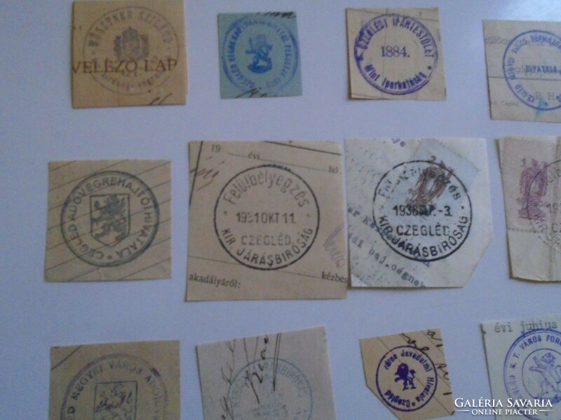 D202293 Cegléd old stamp impressions - 30 pcs approx. 1900-1950's