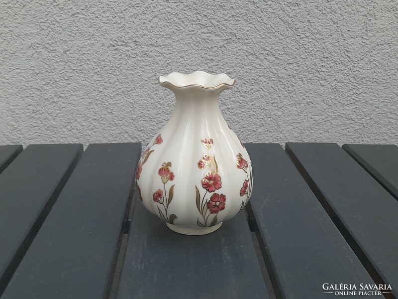 Zsolnay garlic clove vase with fabulous colors