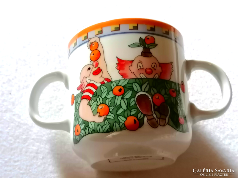 Villeroy & bch clown pattern children's soup cup