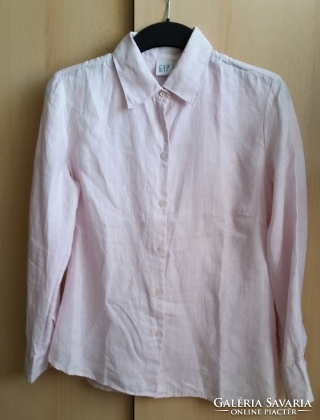 Gap women's linen, slim, pale pink blouse, shirt