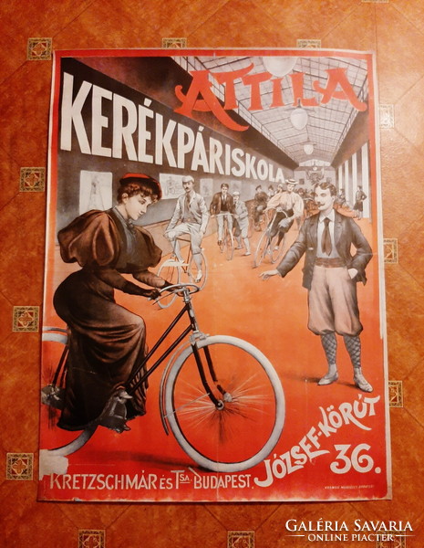 Attila cycling school, poster, reprint
