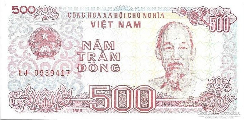 500 Dong 1988 Vietnam 1. Unc