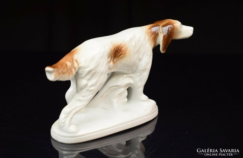Old lippelsdorf porcelain dog / dog figure / retro old