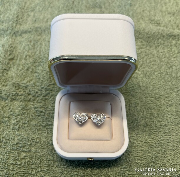 18K white gold earrings, 26 pcs, with 0.77Ct diamonds, with certificate