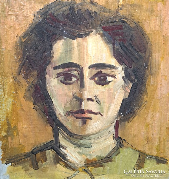 Portrait oil painting, unmarked