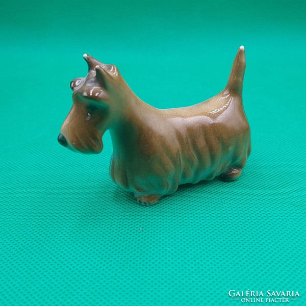 Őry ferenc zsolnay Scottish terrier porcelain dog figure