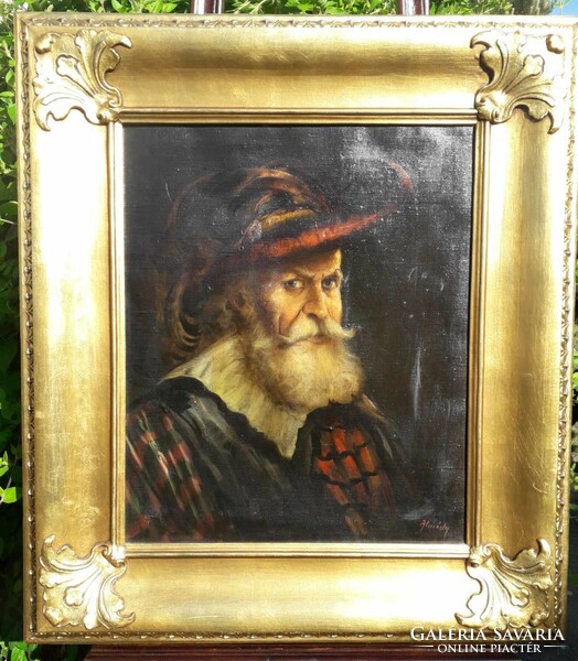 Almády István férfi portré- festmény.