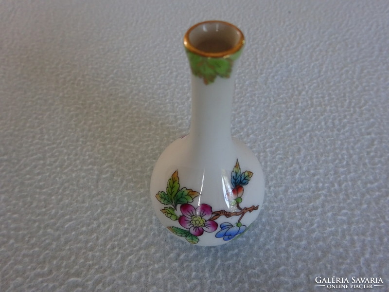 Herendi Viktória mintás kis váza, antik (1950-60), hibátlan