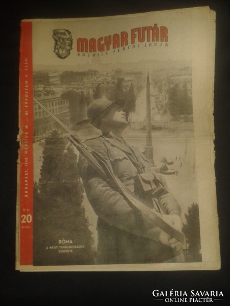 1943 Magyar Futár, Rajniss Ferenc II. VH képes heti lap ( III. évfolyam 11 szám )