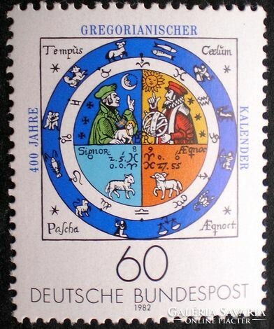 N1155 / Germany 1982 gergely calendar stamp postal clerk