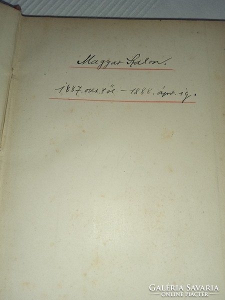 József Fekete - József Hevesi (ed.) 1887. Viii. Volume Hungarian salon - antique book