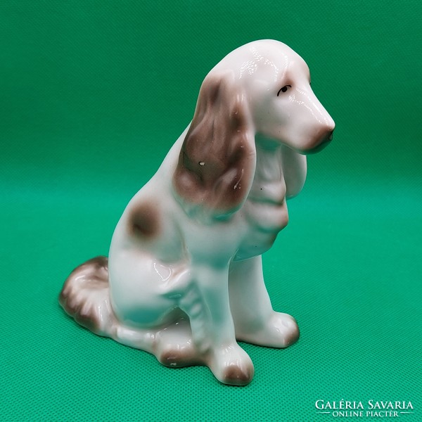 Hollóházi  porcelán  Spániel kutya figura