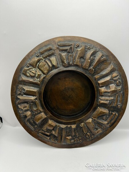 Henrik Bolba copper decorative wall bowl, size 24 cm. 4927