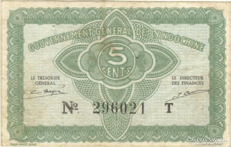 5 cent cents 1942 Francia Indokína Katonai
