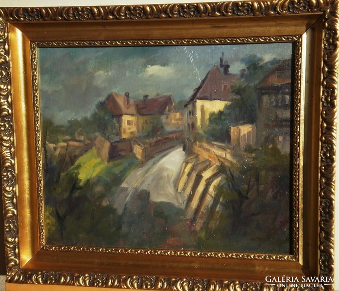 Ismeretlen festő (20.sz.első fele) : Hunyadi János út / Budapest / Budai vár