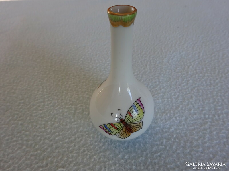 Herendi Viktória mintás kis váza, antik (1950-60), hibátlan