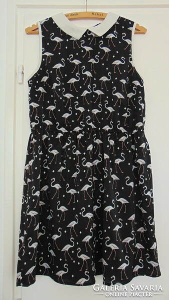 Flamingo pattern elegant women's dress 38-40 / m